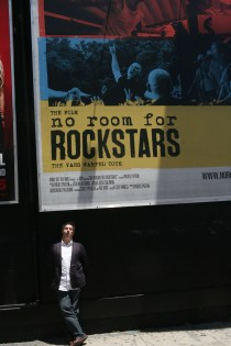 David Scott outside The Rainbow, Sunset Strip, Los Angeles 5.06.12